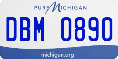 MI license plate DBM0890