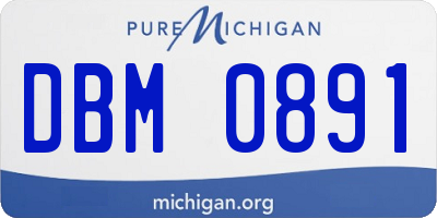 MI license plate DBM0891