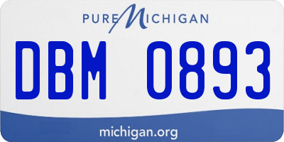 MI license plate DBM0893