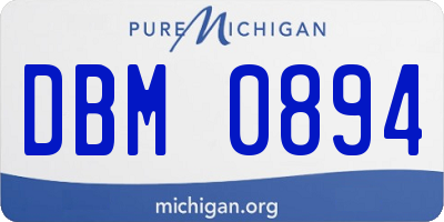 MI license plate DBM0894
