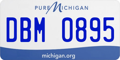 MI license plate DBM0895