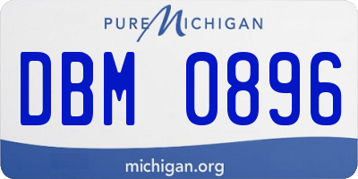 MI license plate DBM0896