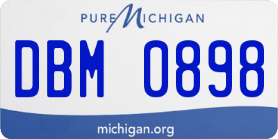 MI license plate DBM0898