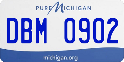 MI license plate DBM0902