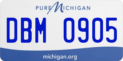 MI license plate DBM0905