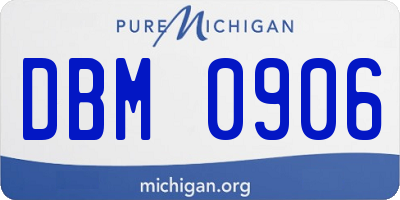 MI license plate DBM0906