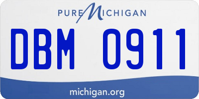 MI license plate DBM0911