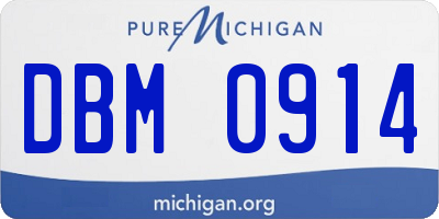 MI license plate DBM0914