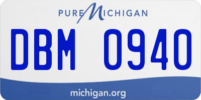 MI license plate DBM0940