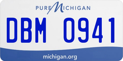 MI license plate DBM0941