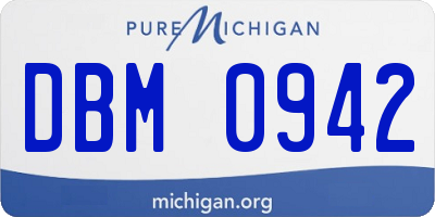 MI license plate DBM0942