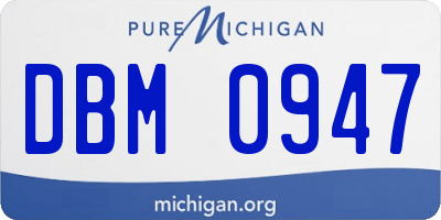 MI license plate DBM0947