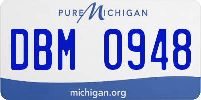 MI license plate DBM0948