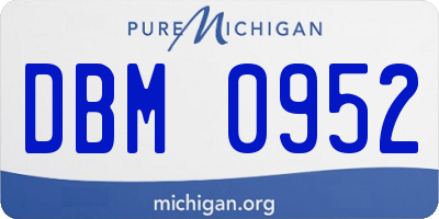 MI license plate DBM0952