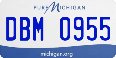 MI license plate DBM0955