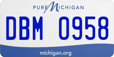 MI license plate DBM0958