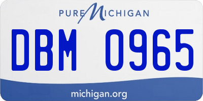 MI license plate DBM0965