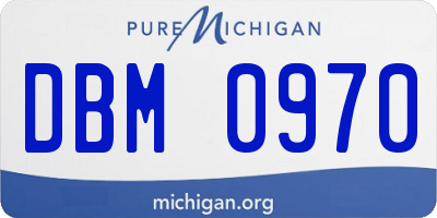 MI license plate DBM0970