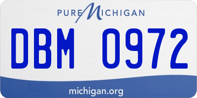 MI license plate DBM0972