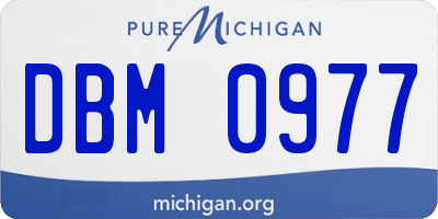 MI license plate DBM0977