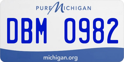 MI license plate DBM0982
