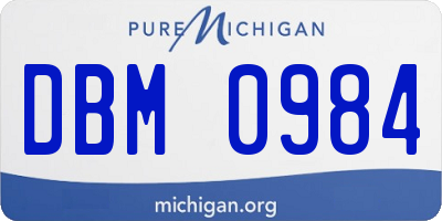 MI license plate DBM0984