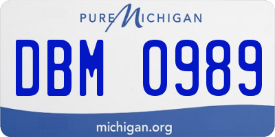 MI license plate DBM0989