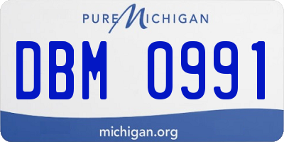 MI license plate DBM0991