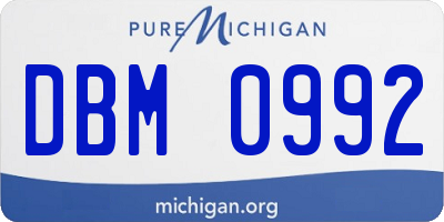MI license plate DBM0992