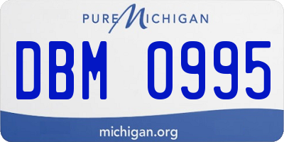 MI license plate DBM0995