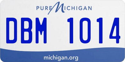 MI license plate DBM1014