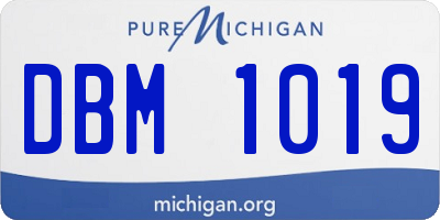 MI license plate DBM1019