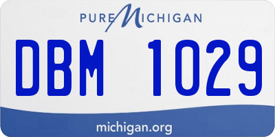 MI license plate DBM1029