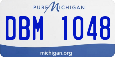 MI license plate DBM1048