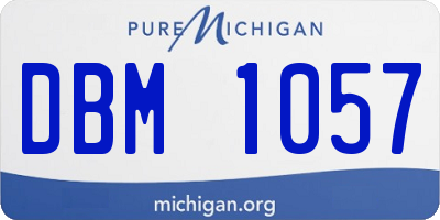 MI license plate DBM1057
