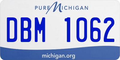 MI license plate DBM1062