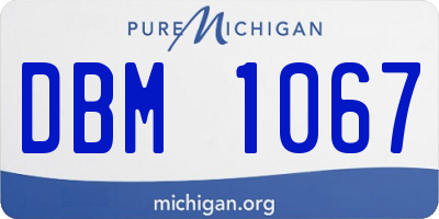 MI license plate DBM1067