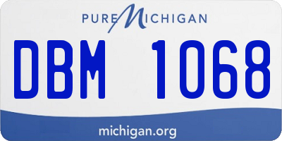 MI license plate DBM1068