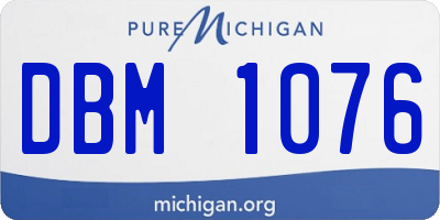 MI license plate DBM1076