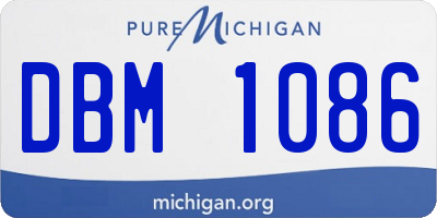 MI license plate DBM1086