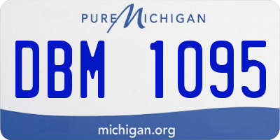 MI license plate DBM1095