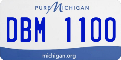 MI license plate DBM1100