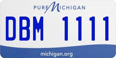 MI license plate DBM1111