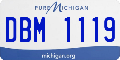 MI license plate DBM1119