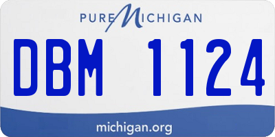 MI license plate DBM1124