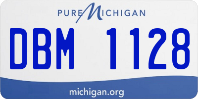 MI license plate DBM1128