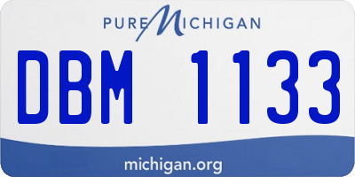 MI license plate DBM1133