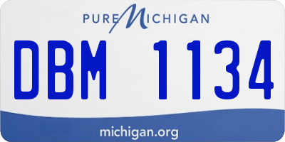MI license plate DBM1134