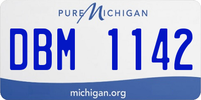 MI license plate DBM1142