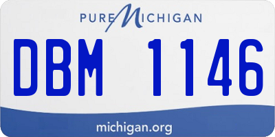 MI license plate DBM1146
